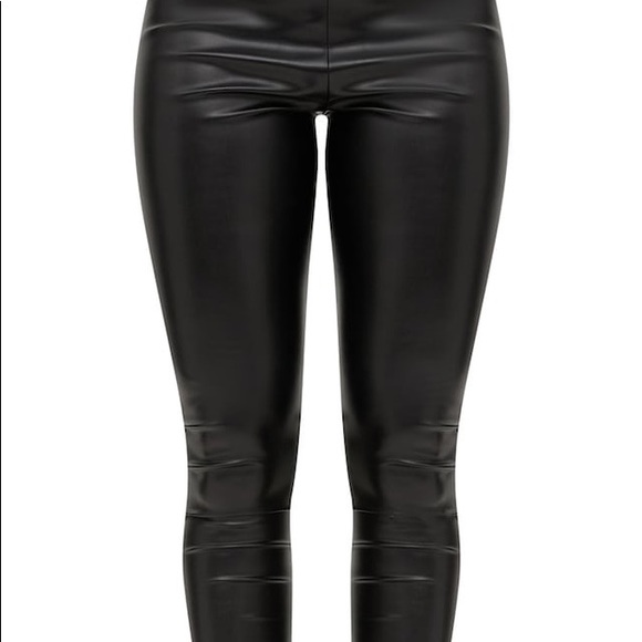 PLT Black Faux Leather High Waisted Leggings - Picture 2 of 4
